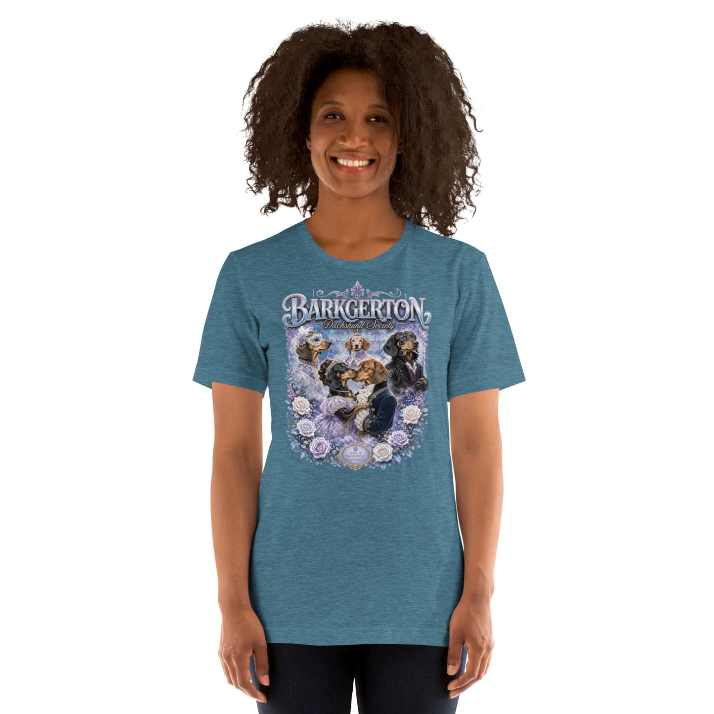 Barkgerton Dachshund Society Tee – graphic detail close-up